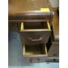 Image 5 : WATERFALL ANTIQUE DRESSER - 5 DRAWERS & ROUND MIRROR