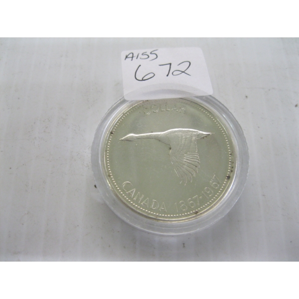 1967 CDN SILVER $1 COIN
