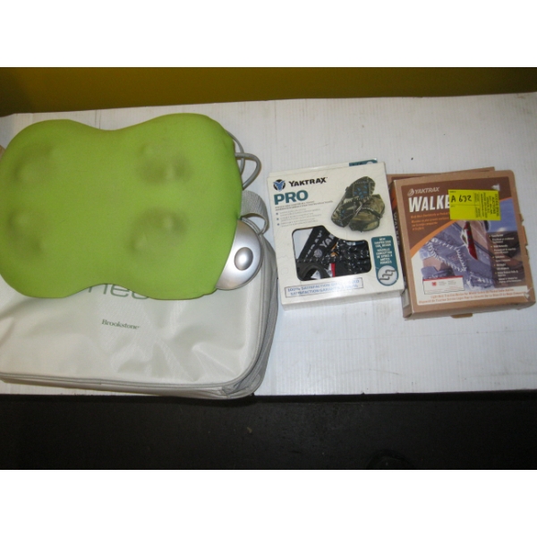 BOX W/YACK TRAX & A LUMBAR  MASSAGE PILLOW