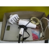 Image 3 : MISC. GLASS TRAYS, CLOCK, BLOW-DRYER, ETC.