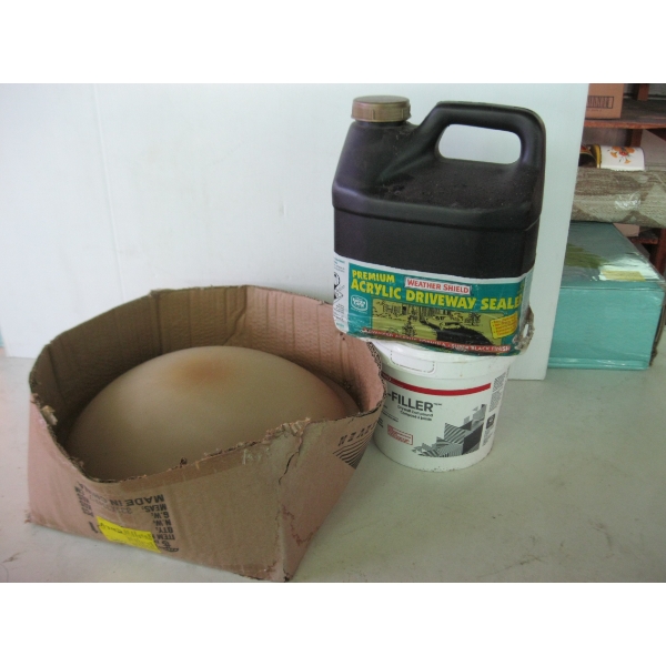LIGHT FIXTURE, DRYWALL COMPOUND, DRIVEWAY SEALER