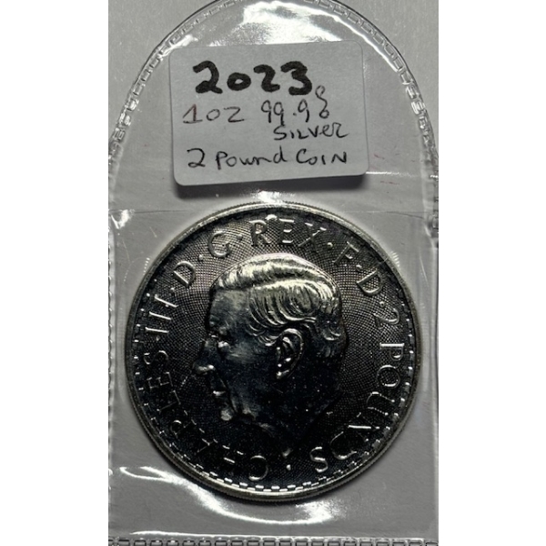 2023 1 OZ. .999 SILVER 2 POUND COIN (TAX EXEMPT)