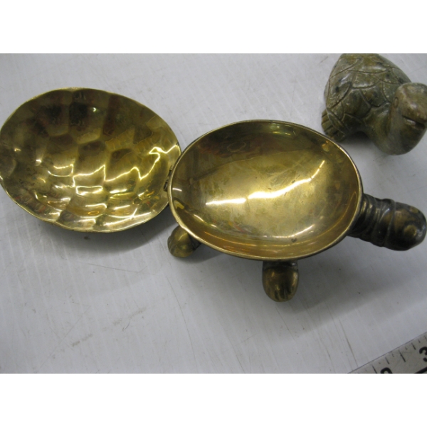BOWL OF ASST. FROG & TURTLE FIGURINES