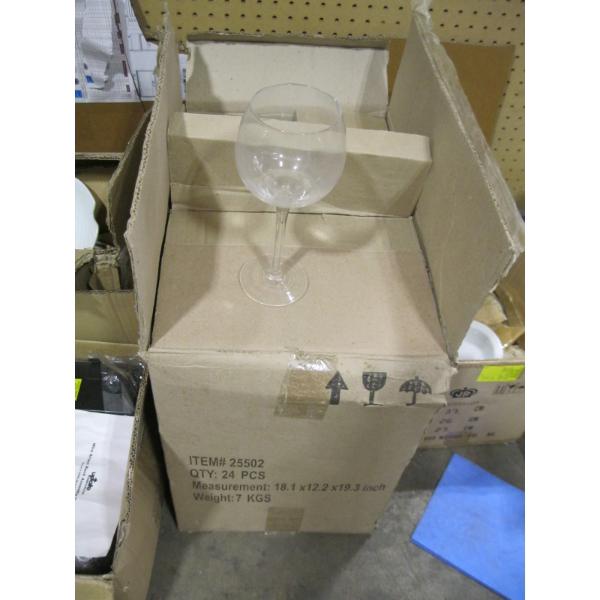 LG. BOX OF WINEGLASSES - 2 DZ.