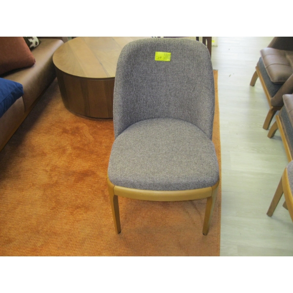 WOOD FRAMED UPHOLSTERED DINING CHAIR