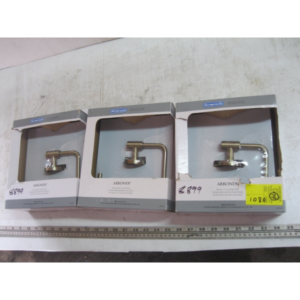 3 BRUSHED BRONZE TOWEL RINGS