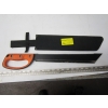 Image 1 : ORANGE HANDLE MACHETE KNIFE W/SHEATH