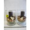 Image 2 : 2 DECORATIVE GLASS CANDLEHOLDERS