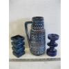 Image 2 : WEST GERMAN POTTERY - VASE, JUG & CANDLESTICK HOLDER