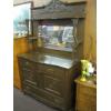 Image 2 : ANTIQUE MIRRORED BACK SIDEBOARD W/BEVEL EDGE MIRROR