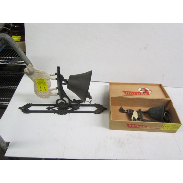 SHEEP WALL MOUNT BELL & SMALLER DUCK WALL MOUNT BELL