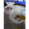 Image 2 : HANGING LIGHT FIXTURE W/ EXTRA GLASS SHADES
