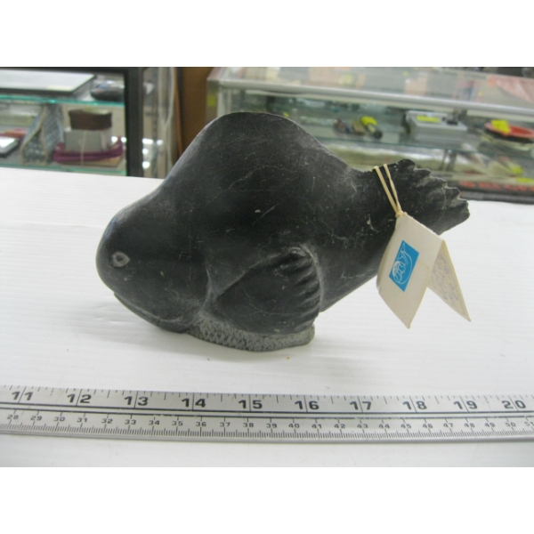 JOHNNY INUKPUK ESKIMO CARVING OF FISH