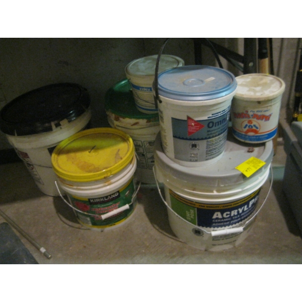 ASST. CERAMIC TILE, ADHESIVE, ETC.