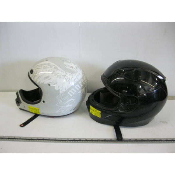 2 MOTORCYCLE HELMETS