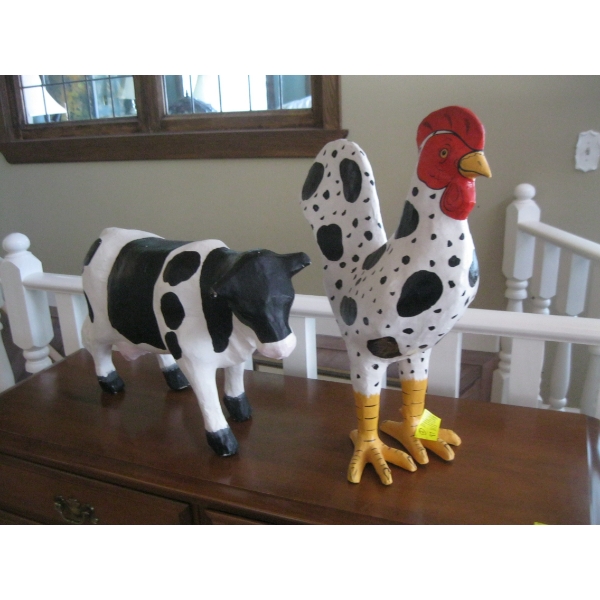 DECORATIVE CHICKEN & COW