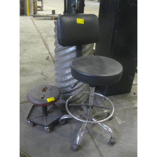 BLACK STOOL & MECHANIC'S STOOL