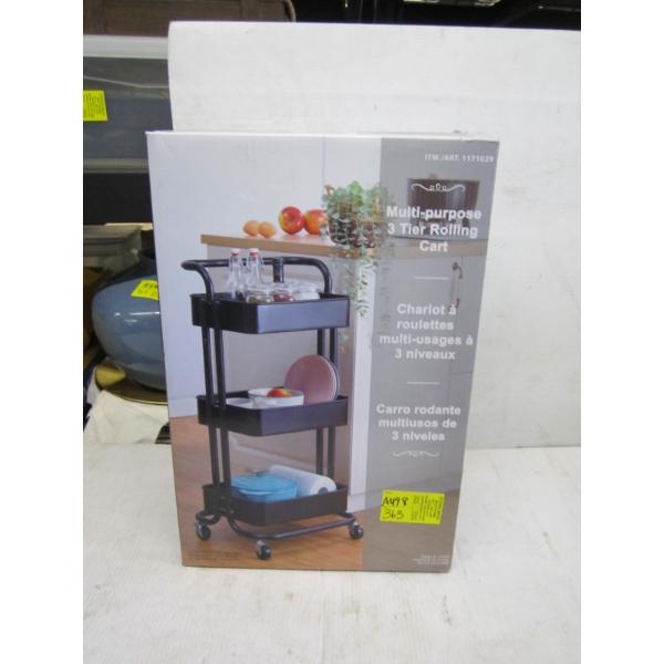 NEW 3 TIER ROLLING CART