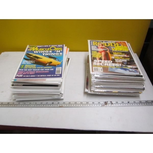 ASST. MUSCLE CAR MAGAZINES, RODDER MAGAZINES, ETC.