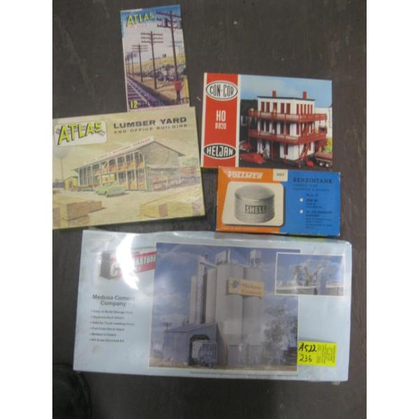 NEW CEMENT PLANT MODEL, SHELL TANKER, ASST. BUILDINGS FOR HO TRAIN