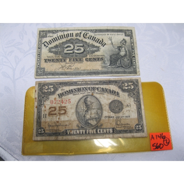 2 - 1923 25 CENT SHINPLASTERS
