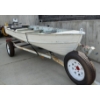 Image 1 : STARCRAFT 14' ALUMINUM FISHING BOAT ON HOME BUILT TRAILER (NO FENDERS) W/NEW TIRES