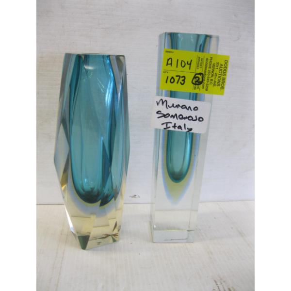 2 MURANO SOMMERSO VASES