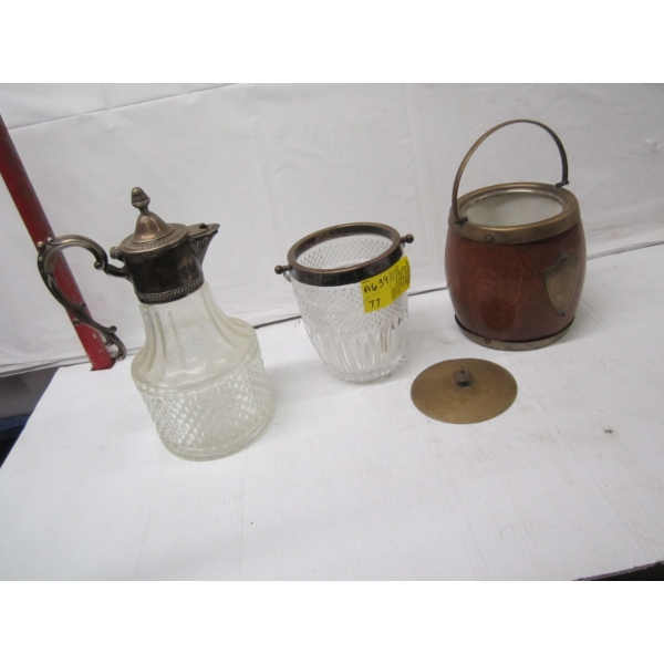 2 ICE BUCKETS & A DECANTER