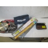 Image 3 : FILE BOX & BOX OF MISC. SAWBLADES, CAMERA, DRAWER SLIDES, ETC.