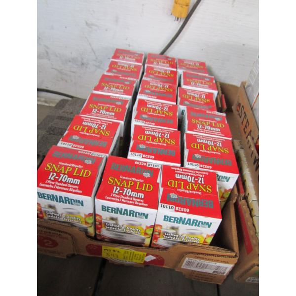 BOX OF SNAP LIDS - 12X70MM - STANDARD