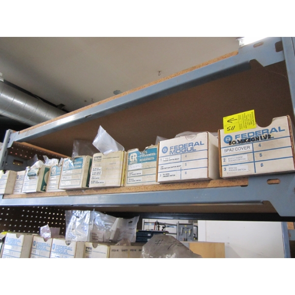 SHELF OF SWITCHES, MICRO SWITCHES, ETC.