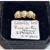 Image 1 : LADIES 10KT RING W/GENUINE 3 PEARLS, 2.5G, SZ 7