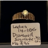 Image 2 : LADIES 14-18KT DIAMOND SOLITAIRE RING, .42CTS, W/A $3,165 - SZ 7