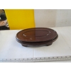 Image 2 : SERVING DISH W/WOOD STAND
