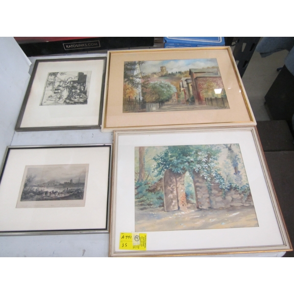 4 FRAMED PICTURES