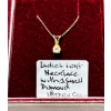 Image 1 : LADIES 10KT NECKLACE W/1 SMALL DIAMOND, 18" CHAIN