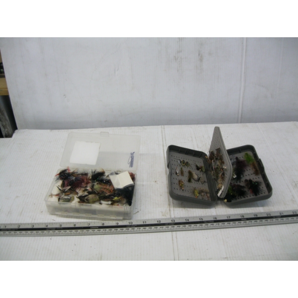 2 FLY BOXES W/FLIES