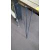 Image 3 : WOODEN DOOR TABLE TOP W/WROUGHT IRON LEGS