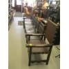 Image 1 : SPANISH REPRODUCTION LEATHER W/WOOD CARVED CHAIRS