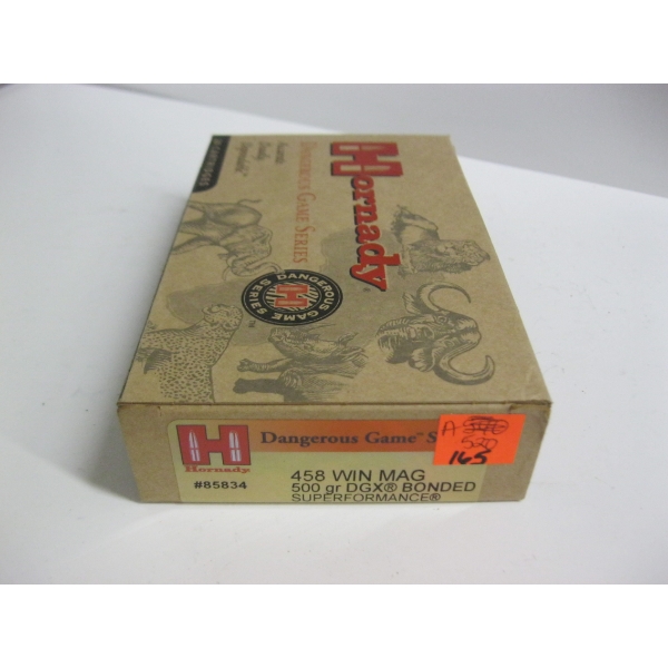 HORNADY .458 WIN MAG 500GRS |1X20 CARTRIDGES