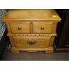 Image 2 : QUEEN SIZE OAK HEADBOARD W/2 DRAWER OAK NIGHTSTAND
