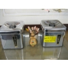 Image 1 : 2 CHROME CANNISTERS & HORS D'OEUVRE STICKS