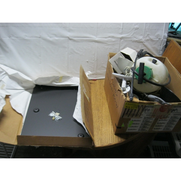 BOX OF MISC. SPRAYER, LIGHTS, POWER BARS, ETC.