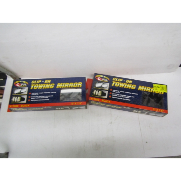 2 CLIP ON TOWING MIRRORS