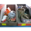 Image 1 : 2 BINS OF MISC. CLAMPS, ROUTER BITS, BOLTS, ETC.