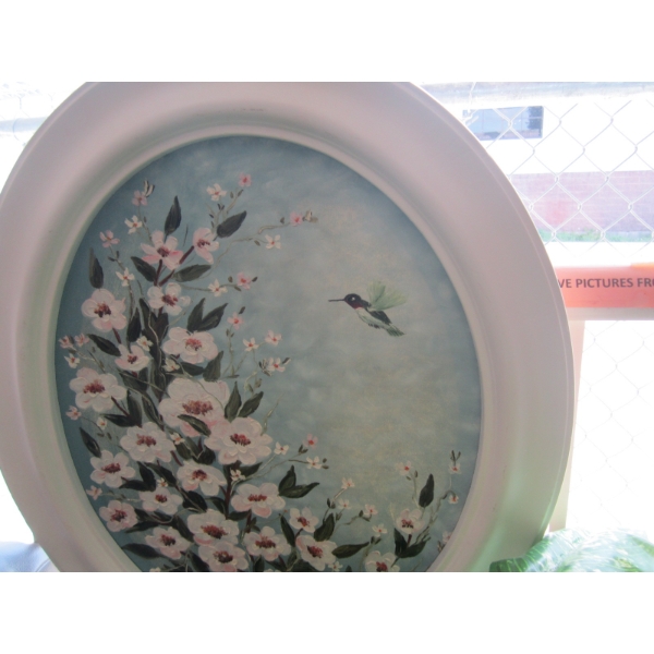 2 OVAL PAINTINGS