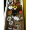 Image 3 : 2 BOXES OF MISC. COLLECTABLES - BOTTLES, CUTTERS, CAMERA, ETC.