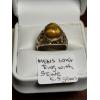 Image 1 : MENS 10KT RING W/STONE, SZ 9.5