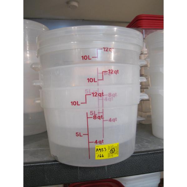 3 - 12QT PLASTIC CONTAINERS W/LIDS