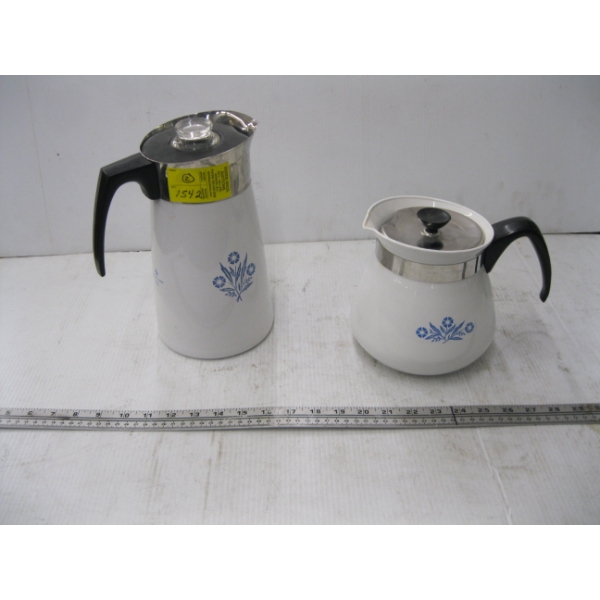 CORNINGWARE COFFEE PERCULATOR & TEAPOT